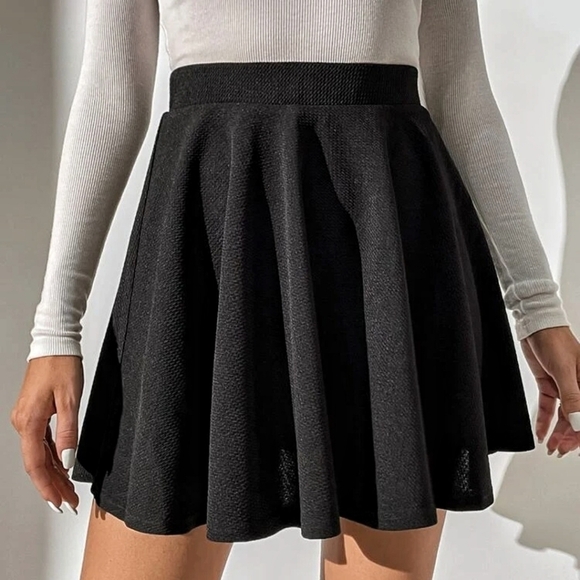 Shein - Glitter Skater Mini Skirt - Picture 8 of 8